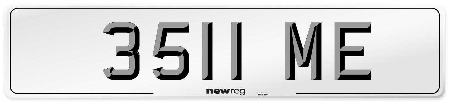 3511 ME Number Plate from New Reg